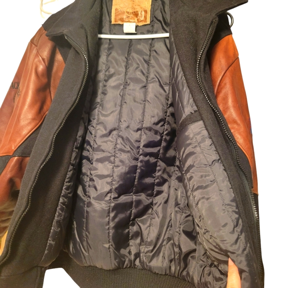 Stylish Black and Brown Bomber Jacket